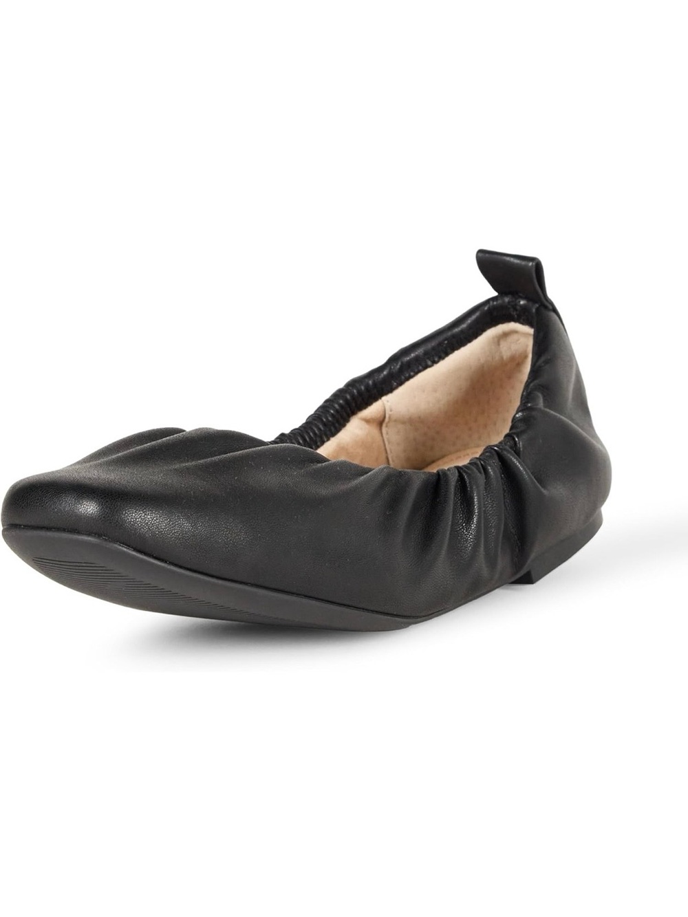 The Drop Paige Scrunch Ballet Black Flats